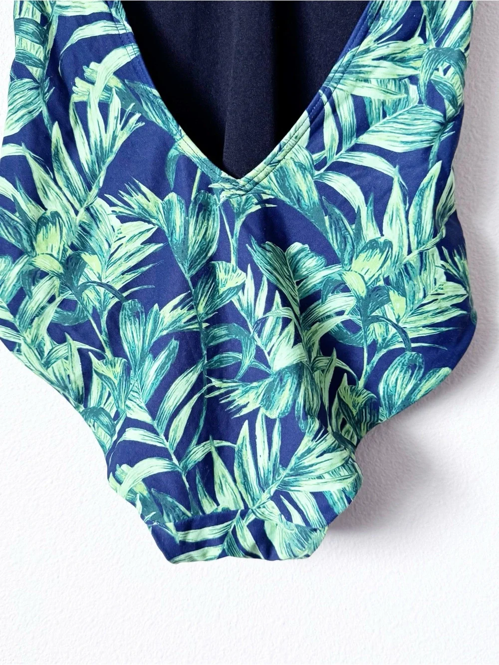 Onia Nina Green Leaf Print Halter One-Piece Swimsuit